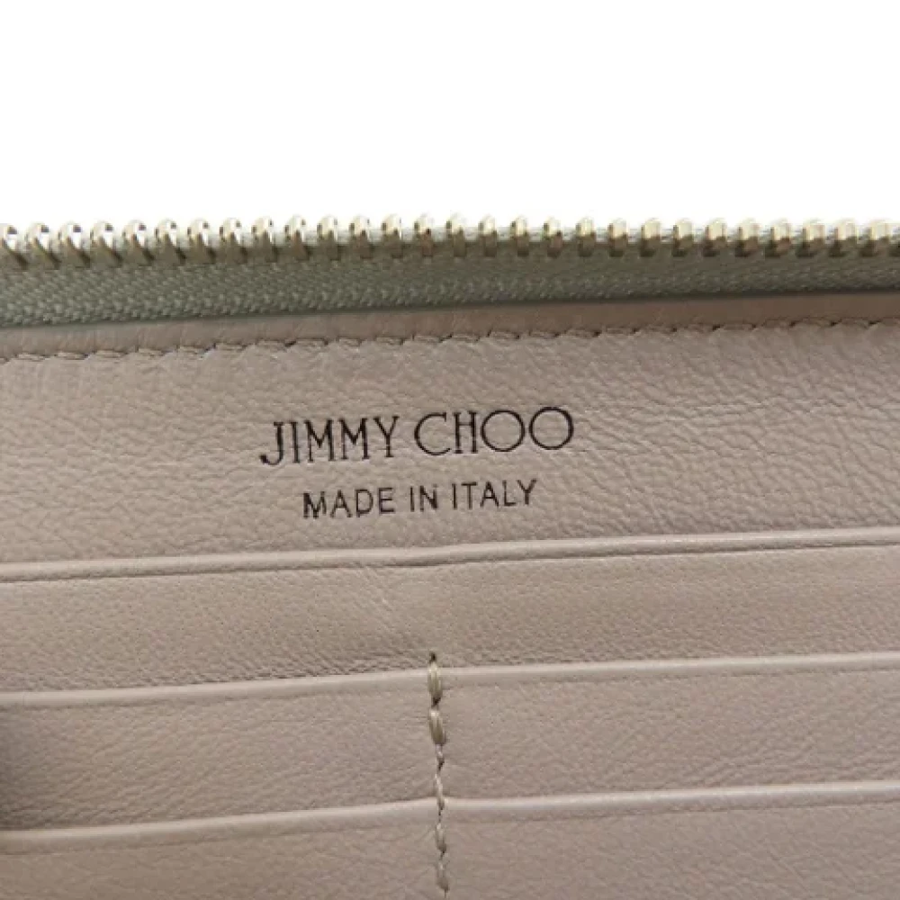 Jimmy Choo Pre-owned Leather wallets Gray Dames