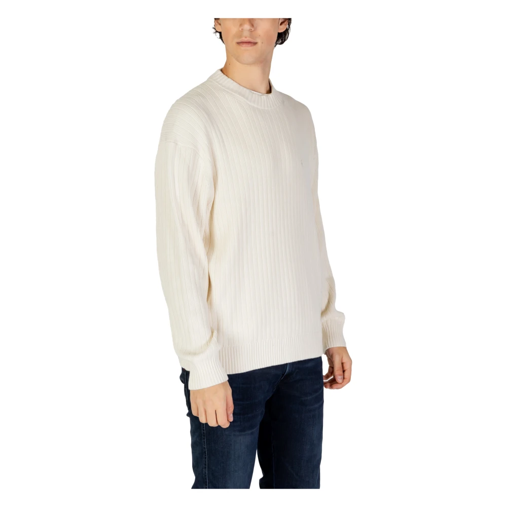 Calvin Klein Jeans Mannen Gebreide Kleding Collectie voor Herfst Winter Beige Heren