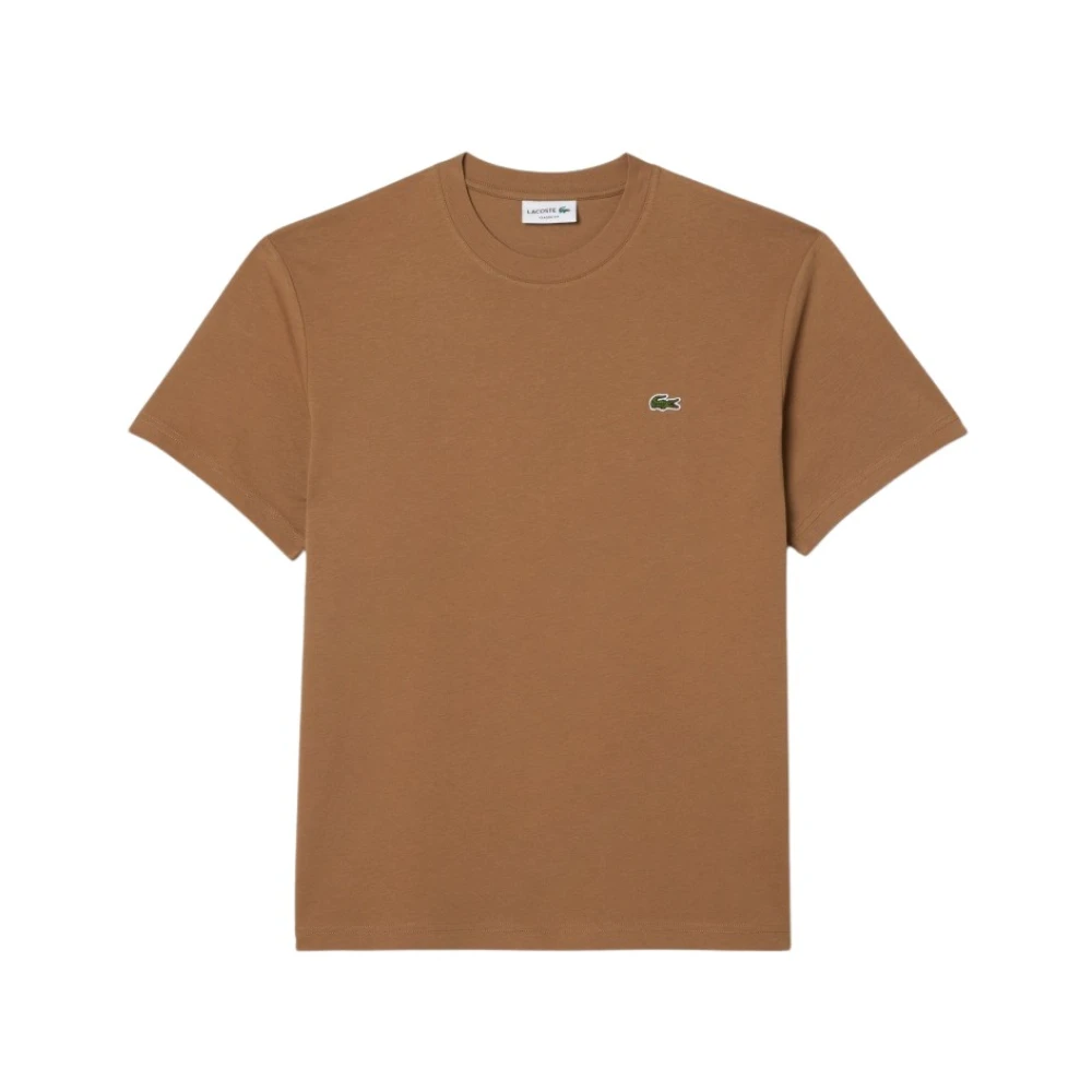 Lacoste Casual Tee Shirt Th7318 Brown Heren