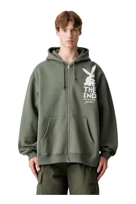 End The Bunny Zip Hooded Sweatshirt