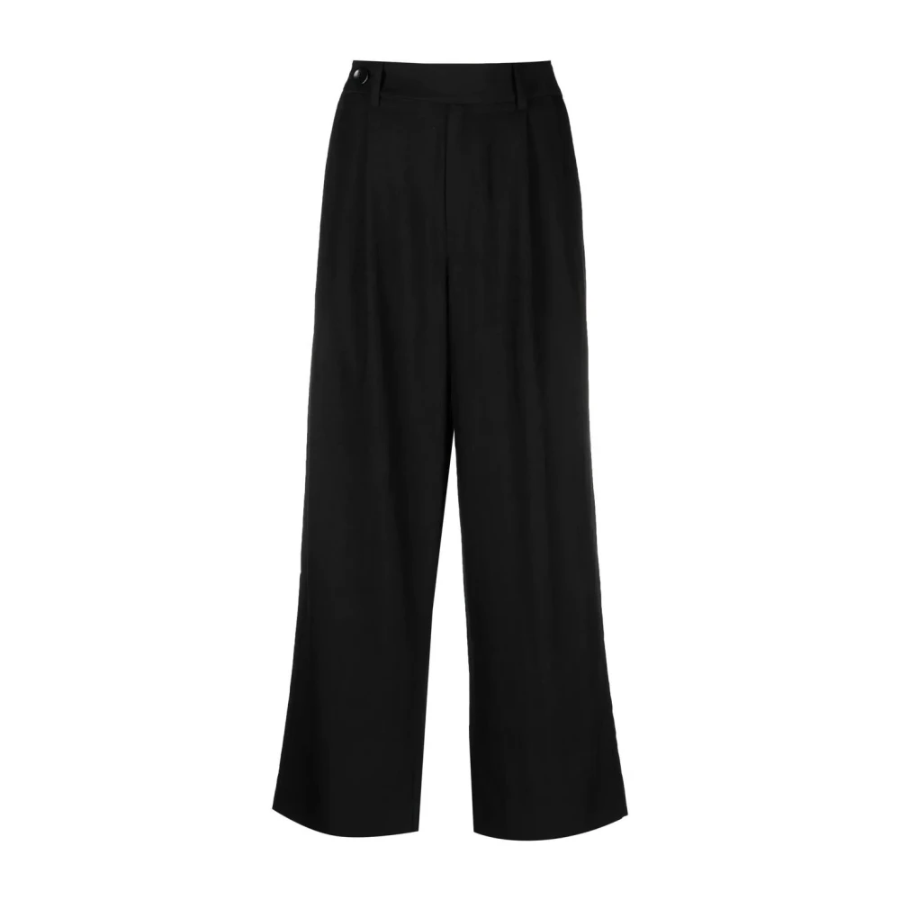 Proenza Schouler Black Wide Leg Casual Trousers - Female - Wide Trousers - 2XS - Trousers