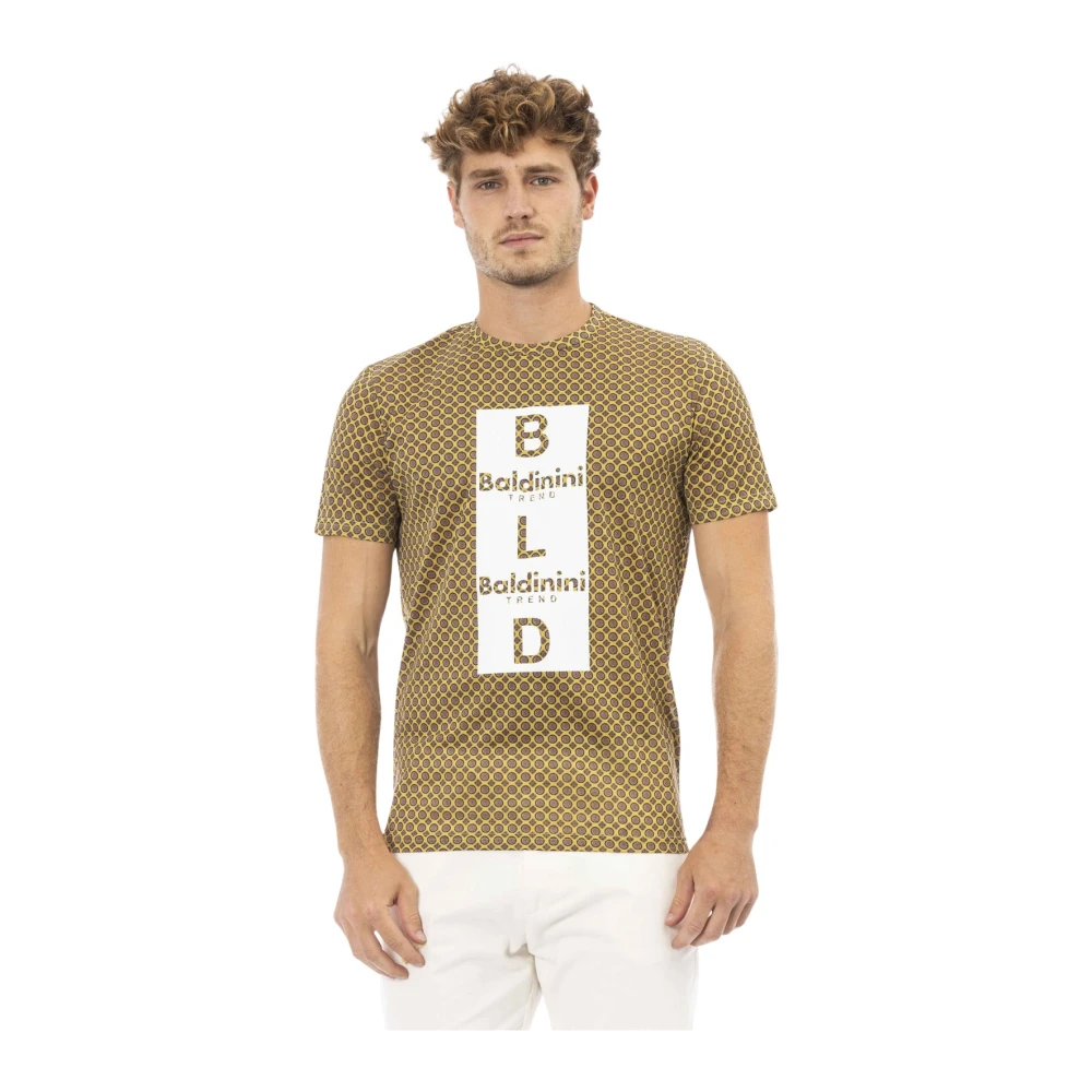 Baldinini T-shirt met Korte Mouwen en Ronde Hals Yellow Heren