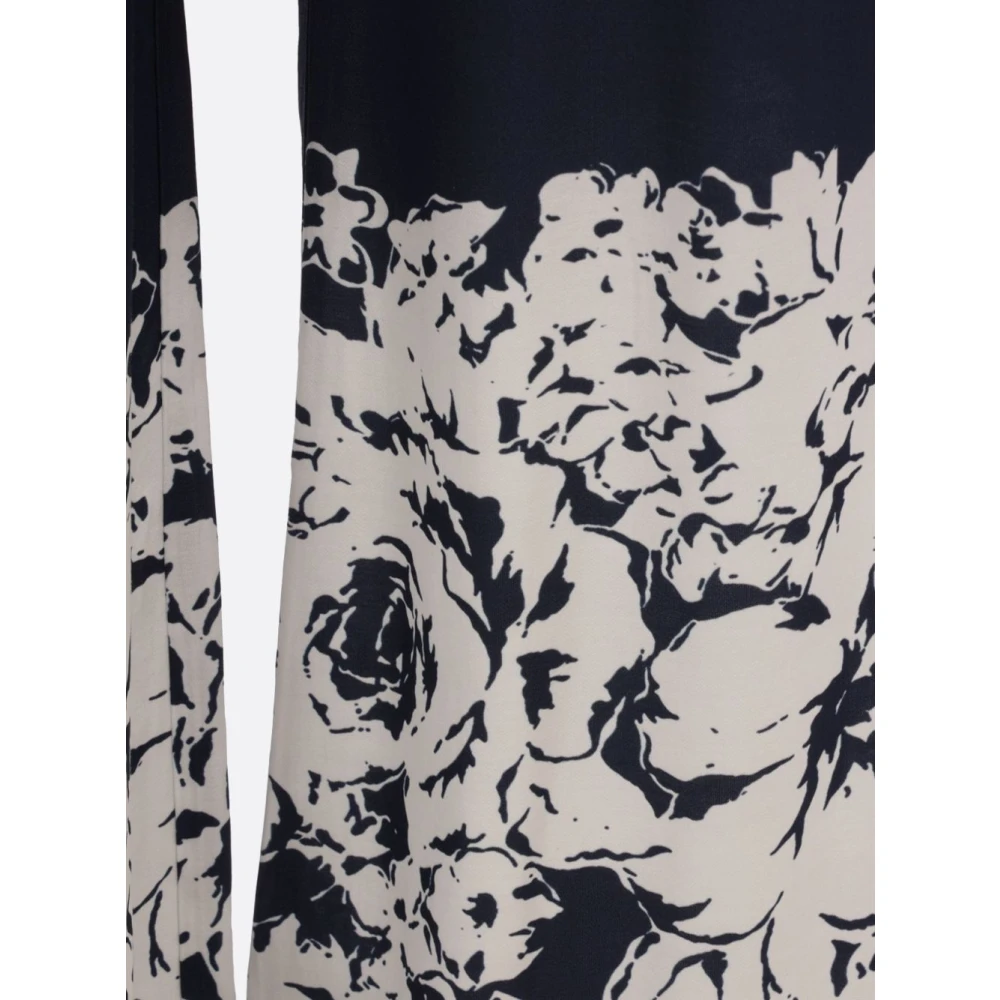 Raquel Diniz Bloemen Wijde Pijp Broek Blue Dames