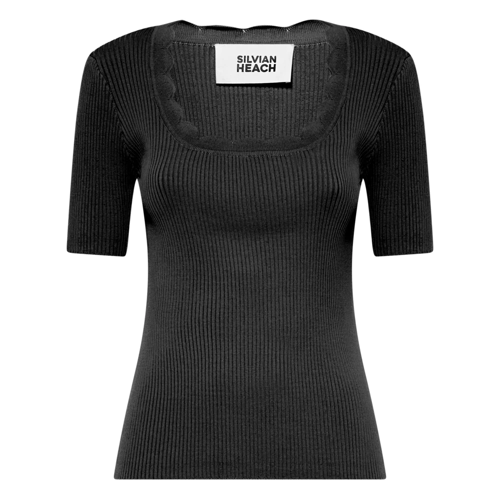 Silvian Heach Donna Nero - Uldrik Knit Top - Knitwear - L