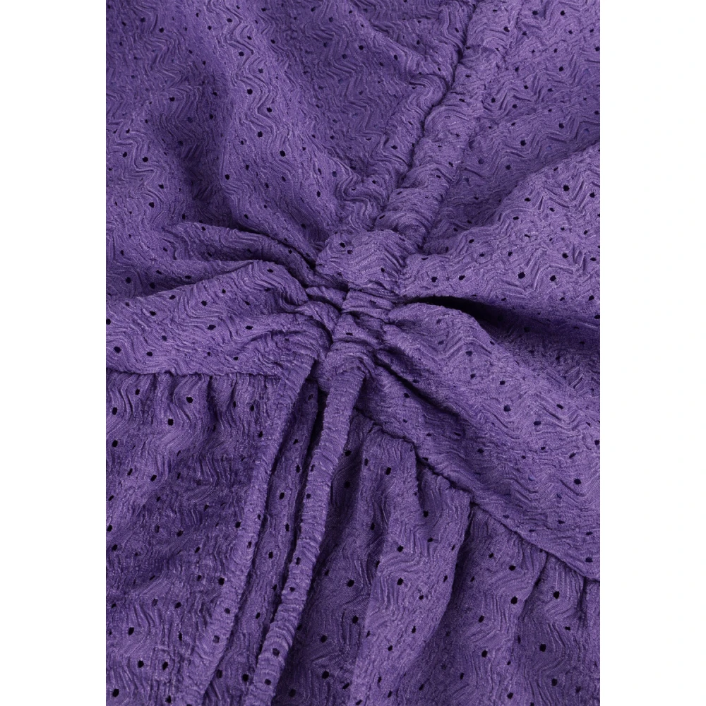 Colourful Rebel Paarse Gebreide Structuur Jurk Purple Dames