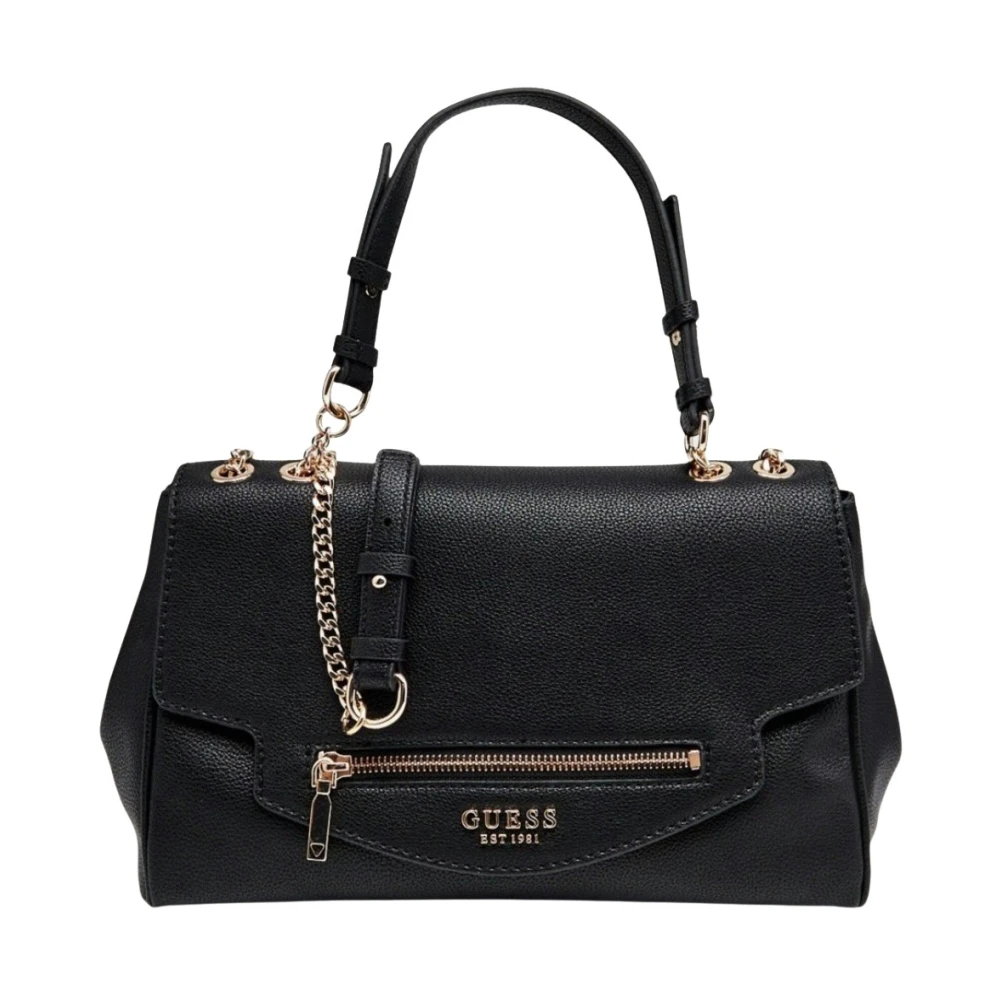 Guess Donna Nero - Borsa A Tracolla Convertibile Con Patta Antonia - Bags - One Size - Immagine 4