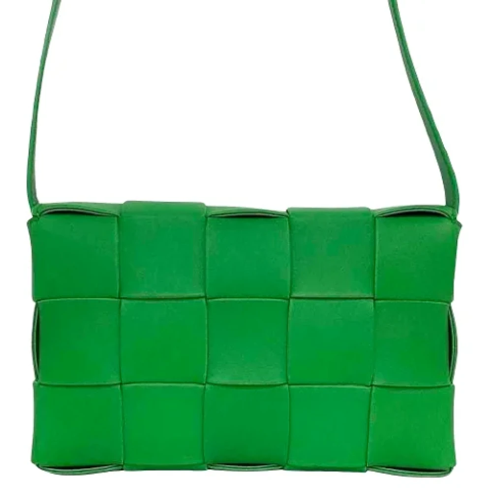Bottega Veneta Vintage Pre-owned Leather shoulder-bags Green Dames