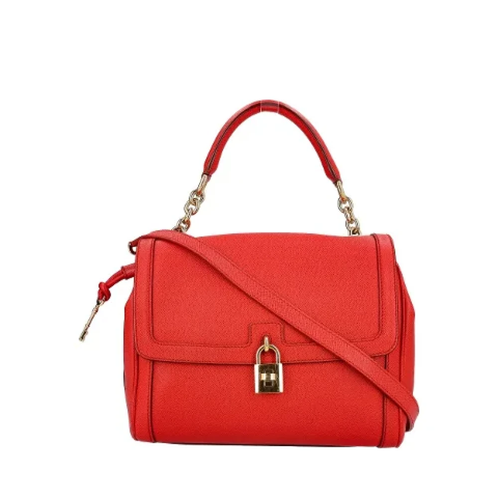 Dolce & Gabbana Pre-owned Leather handbags Red Dames