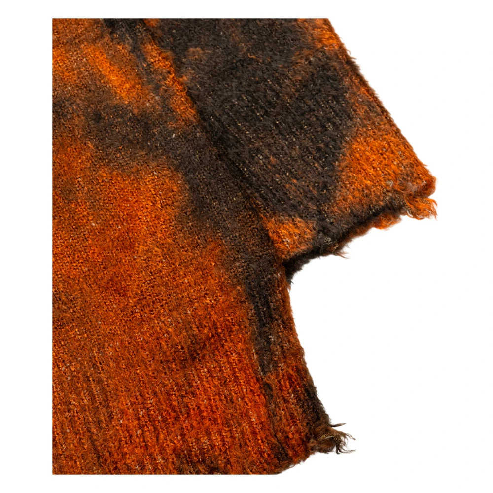 Junya Watanabe Geverfde Sweater in Bruin Oranje Orange Heren