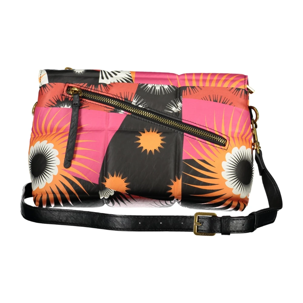 Desigual Zwarte schoudertas met kettingriem Multicolor Dames