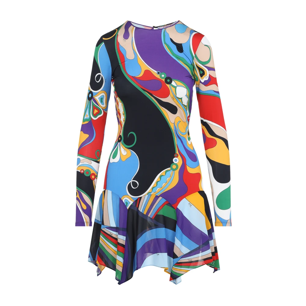EMILIO PUCCI Multicolor Jurk voor Vrouwen Multicolor Dames
