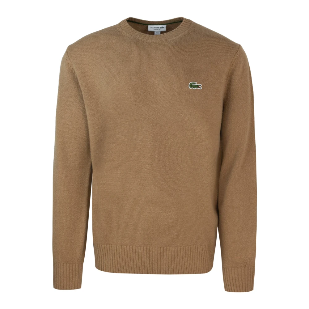 Lacoste Bruine Wollen Trui Brown Heren