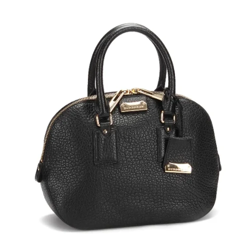 Burberry Vintage Pre-owned Leather handbags Black Dames