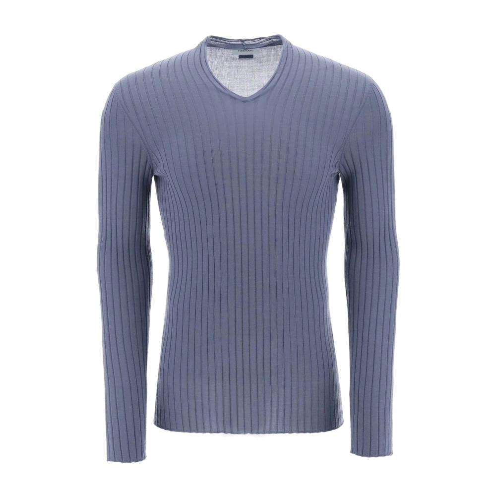 Salvatore Ferragamo Sweatshirts Blue Heren