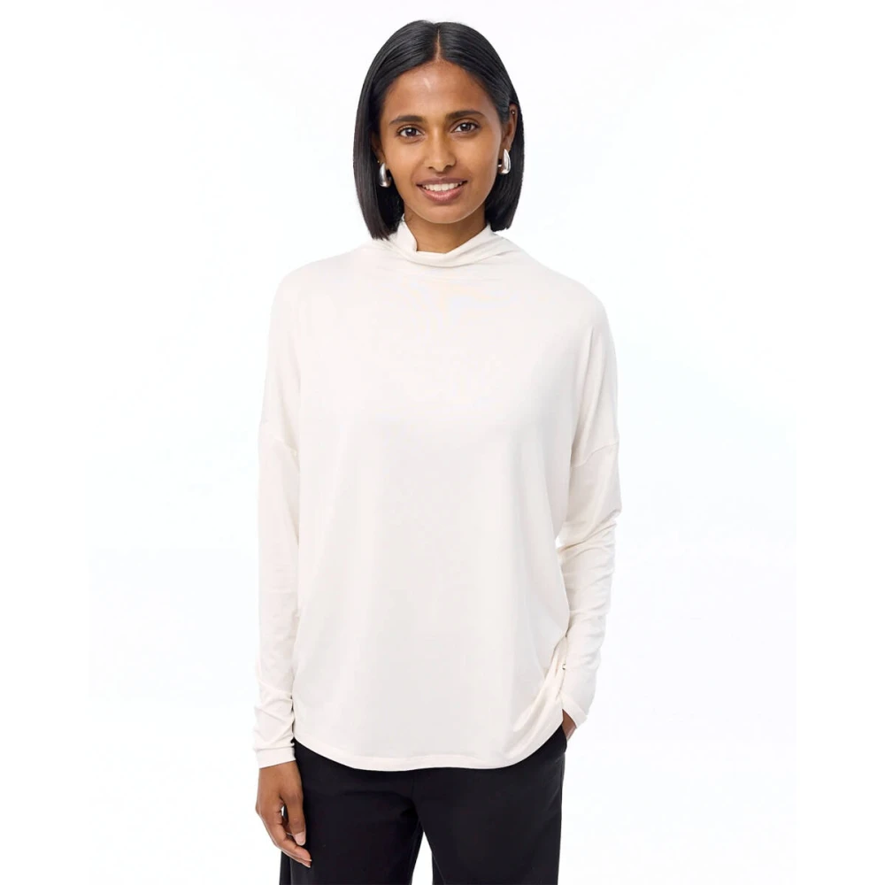 Knit-ted Korte Mouw Top LIZ Beige Dames