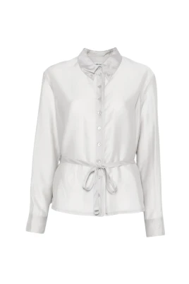 Sheer Shirred Blouse