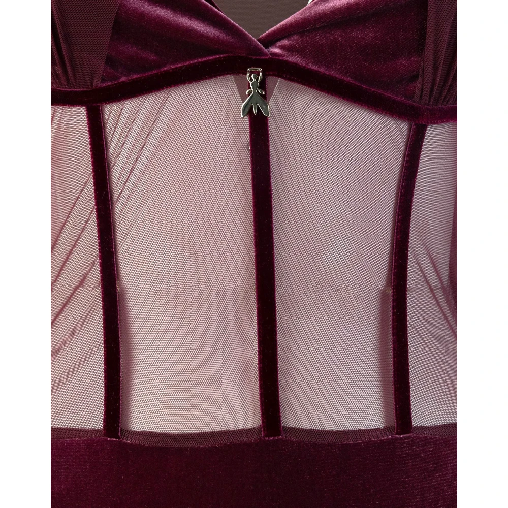 PATRIZIA PEPE Paarse Body Top voor Vrouwen Purple Dames