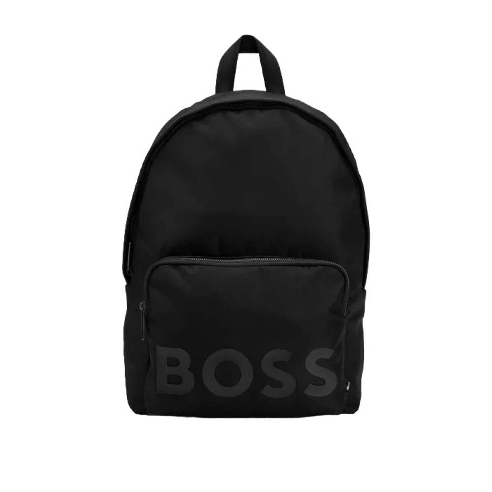 Boss Rugzak van gerecycled nylon met logo Black Heren