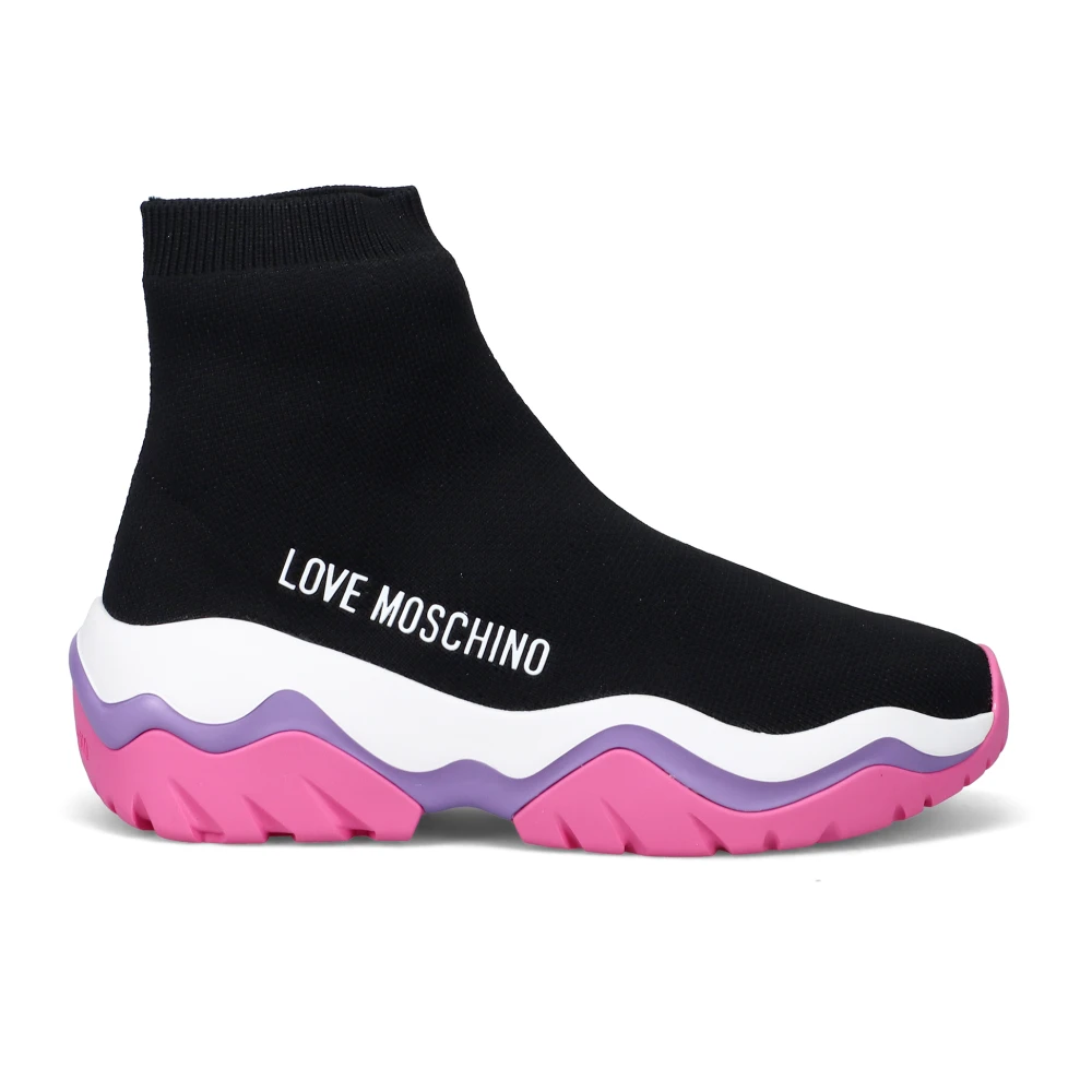 Love Moschino Svarta Roller Sneakers - Bekväma och Moderiktiga Black, Dam