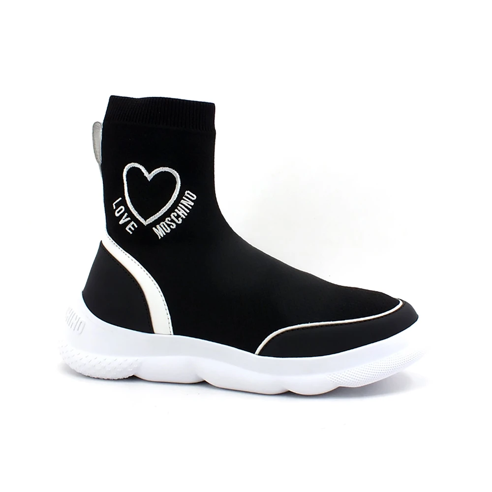 Love Moschino Calzino Elastic Sock Dames Schoenen Zwart