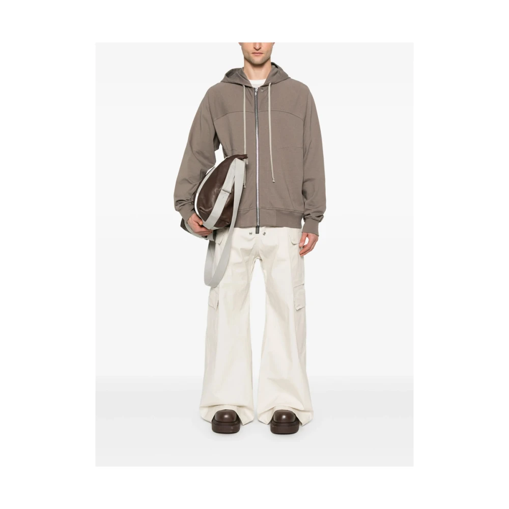 Rick Owens Taupe Grey Sweatshirt met Zakken Brown Heren