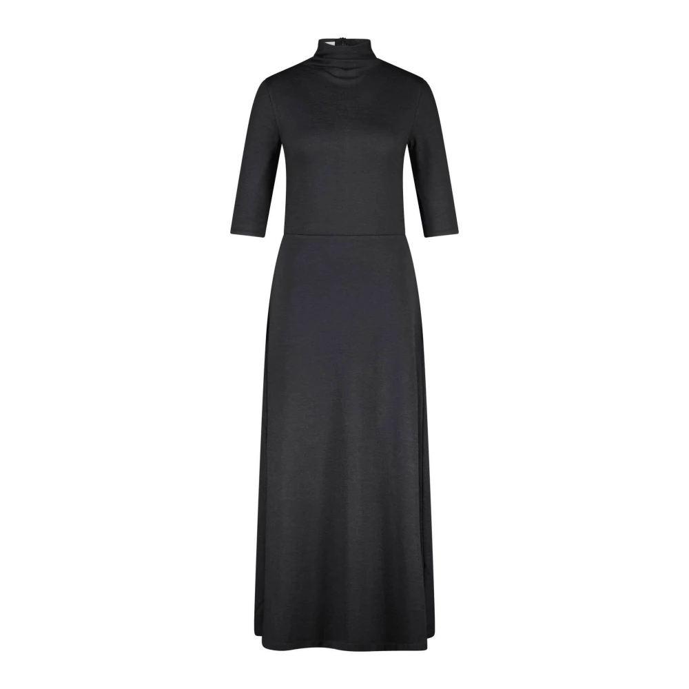 Vince Elegante Jurk van Fijngebreid Materiaal Black Dames