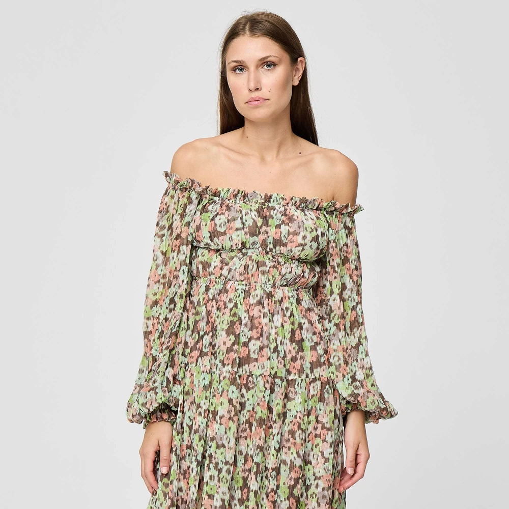 Sabina Musayev Gebloemde Midi Jurk Multicolor Dames