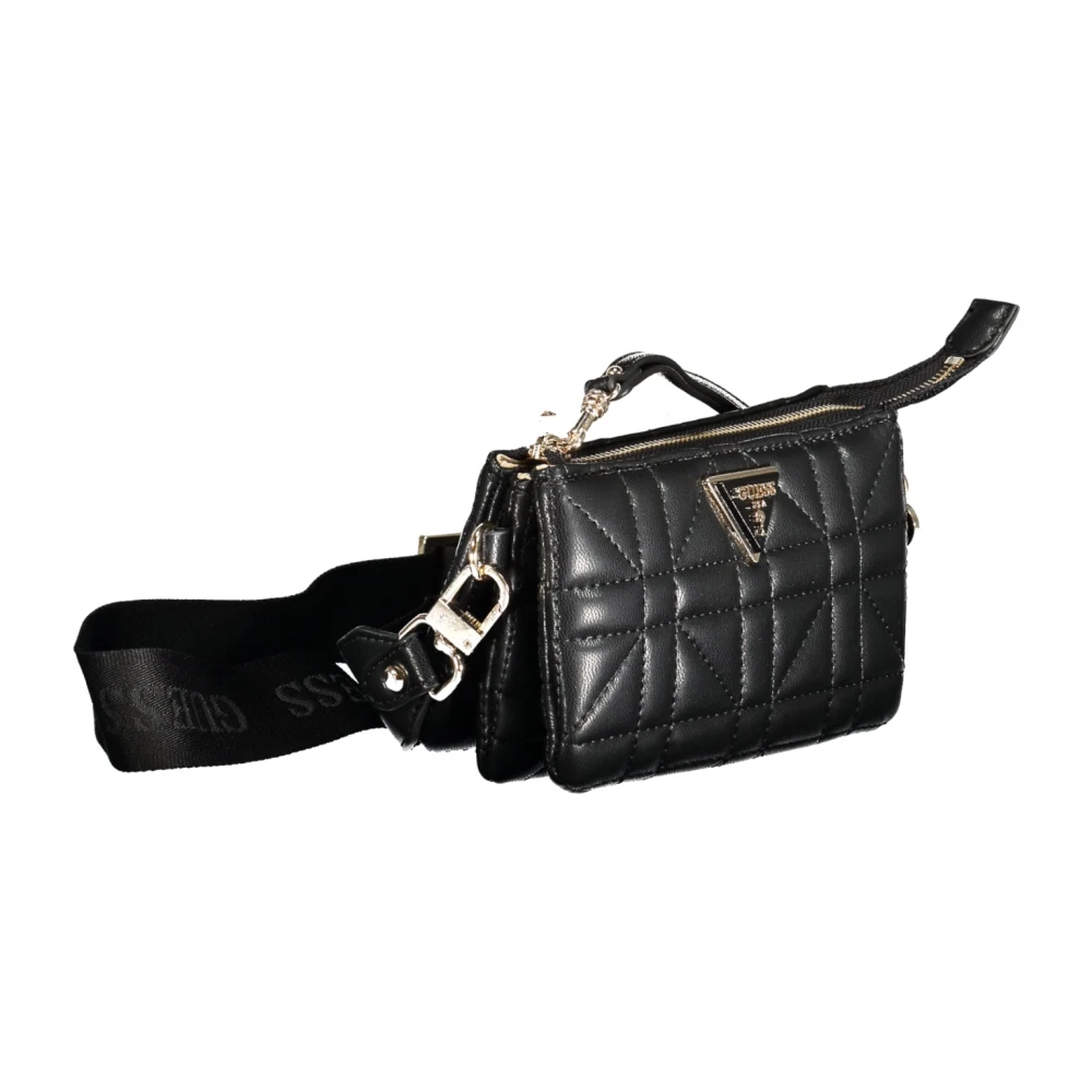Guess Zwarte Mini Schoudertas met Rits Black Dames