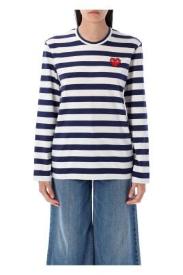 stribet-hjerte-t-shirt-navy-hvid