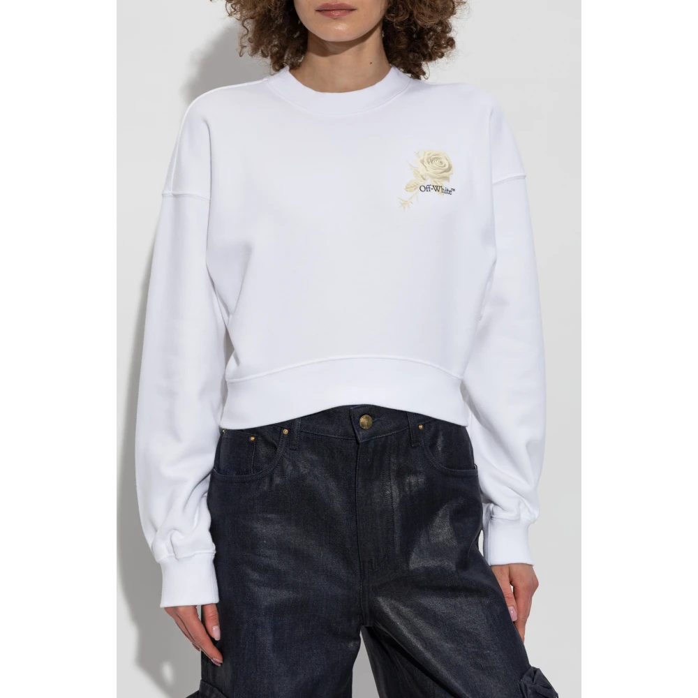 Off White Sweatshirt met print White Dames