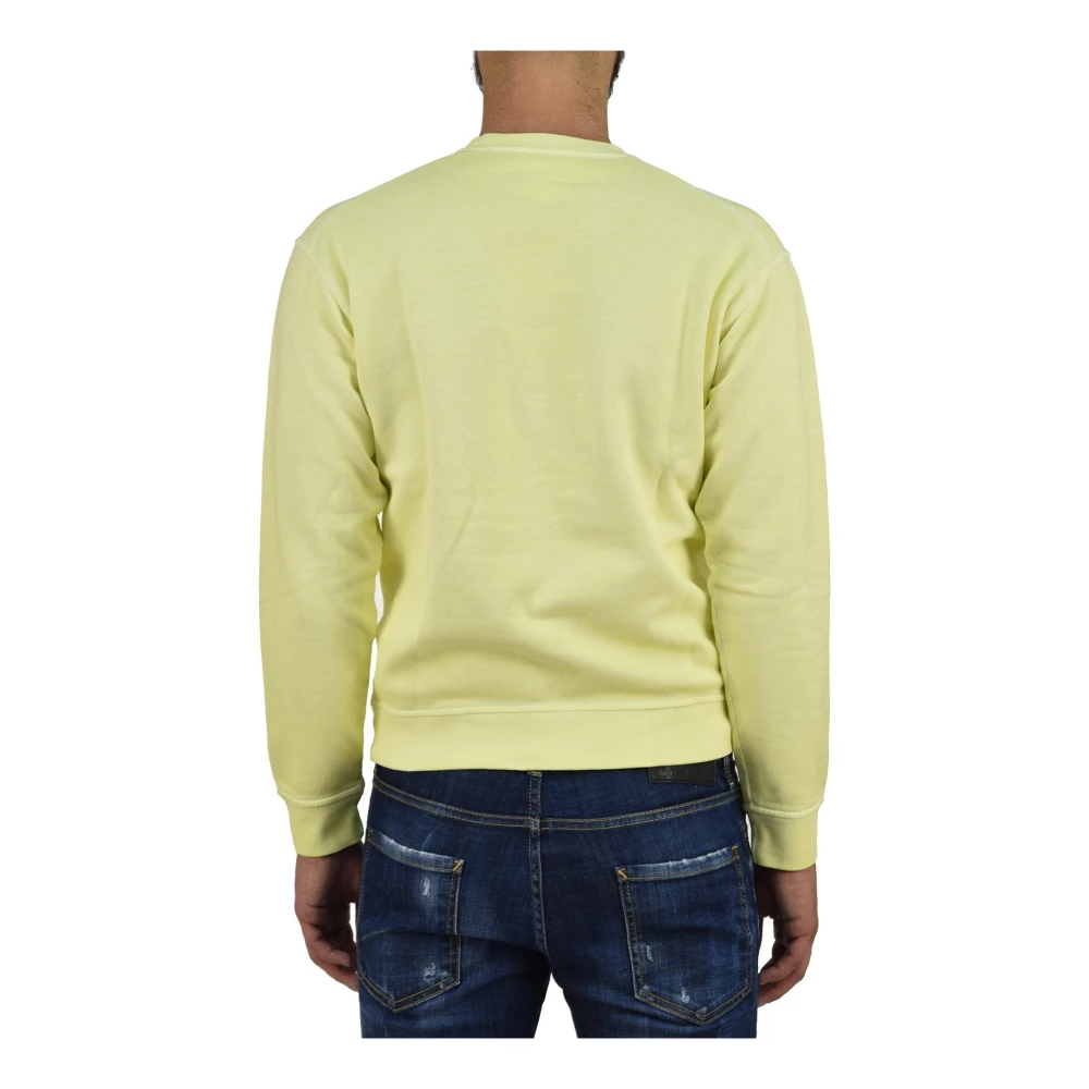 Dsquared2 Gele Katoenen Logo Sweatshirt Mod.S74GU0266S25042169 Yellow Heren