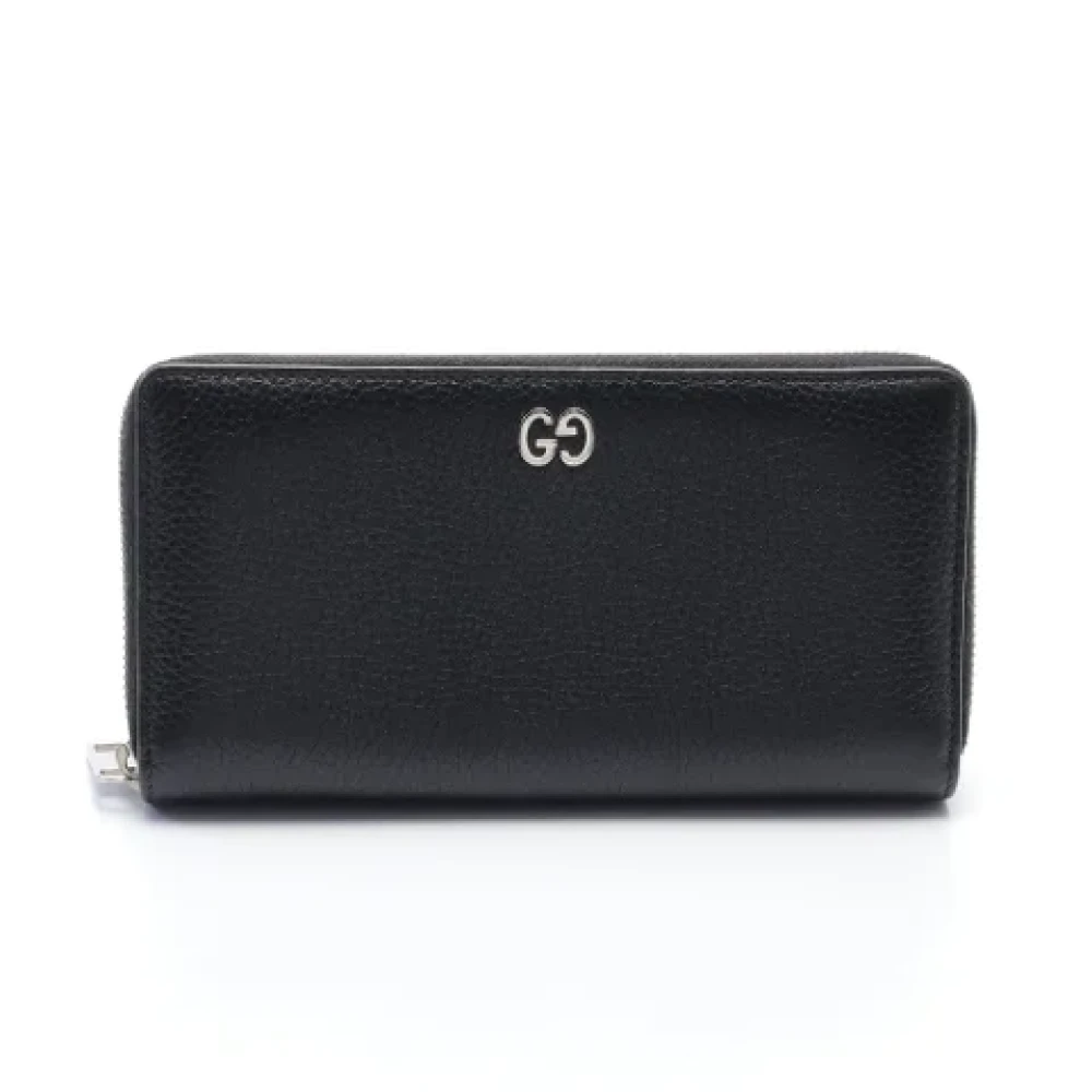 Gucci Vintage Pre-owned Leather wallets Black Dames