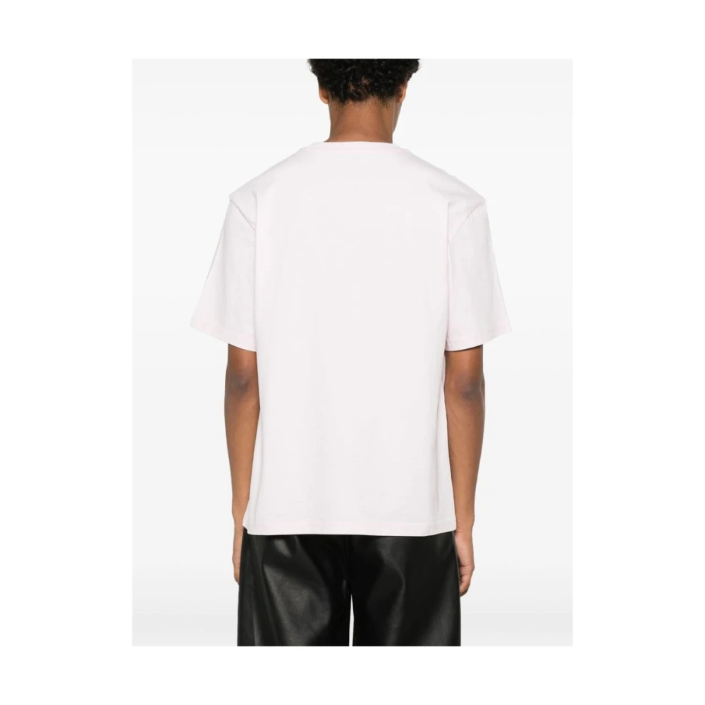 Martine Rose Grafische Print Crew Neck T-shirt Pink Heren