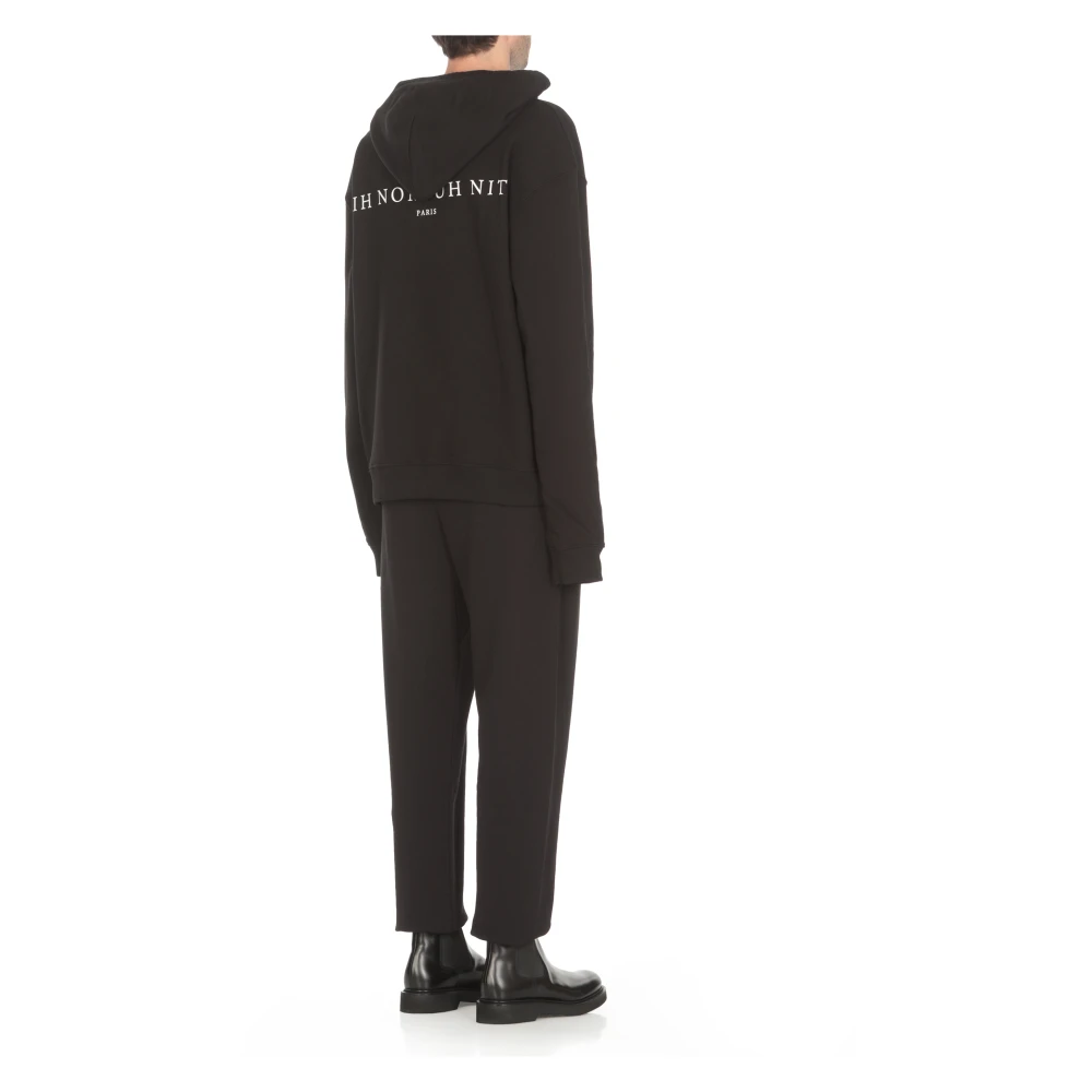 IH NOM UH NIT Zwarte Katoenen Hoodie met Logo Print Black Heren