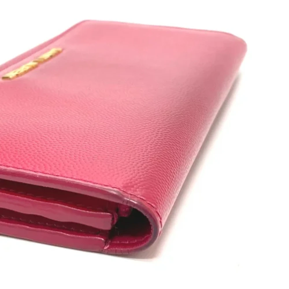 Yves Saint Laurent Vintage Pre-owned Leather wallets Pink Dames