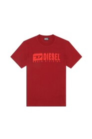 Rød Bomuld Jersey T-shirt, Korte Ærmer