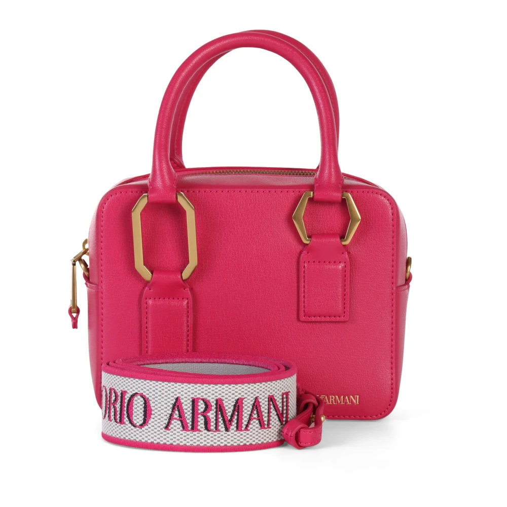 Emporio Armani Kleine handtas met bedrukt logo Pink Dames