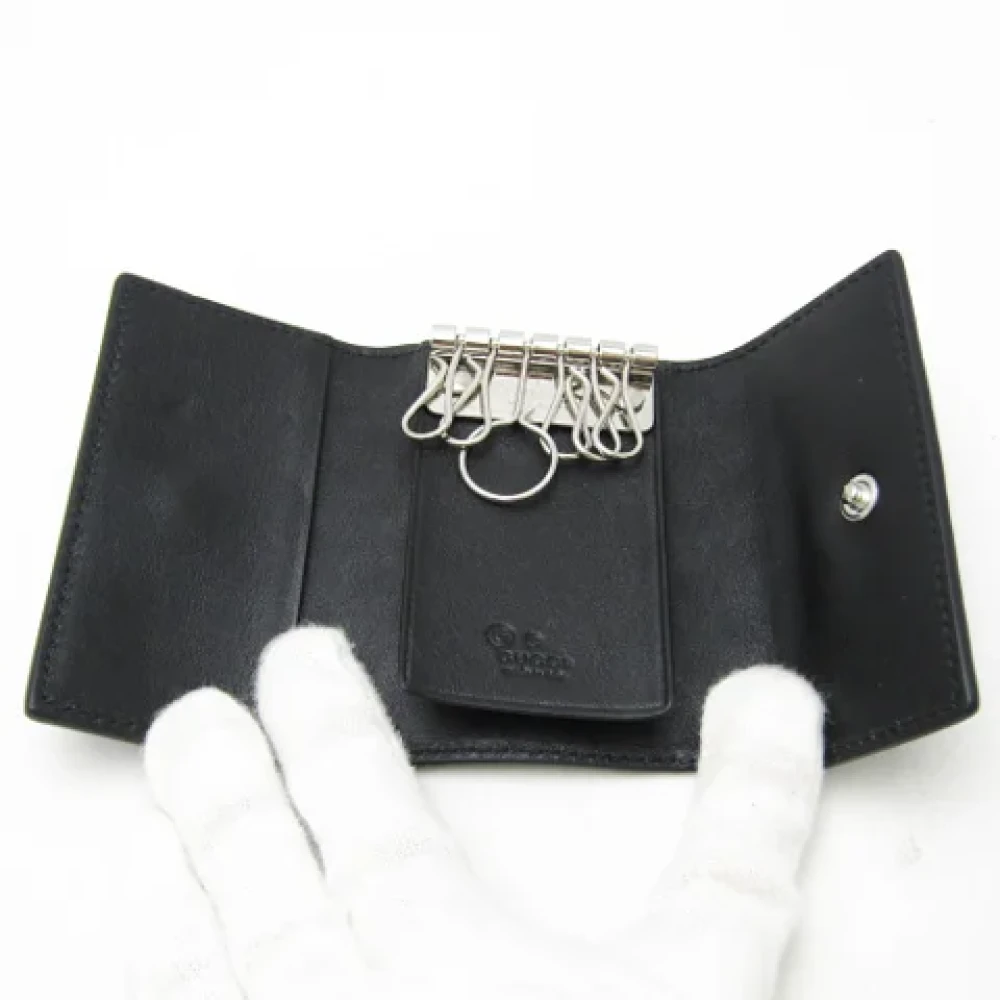 Gucci Vintage Pre-owned Leather key-holders Black Unisex