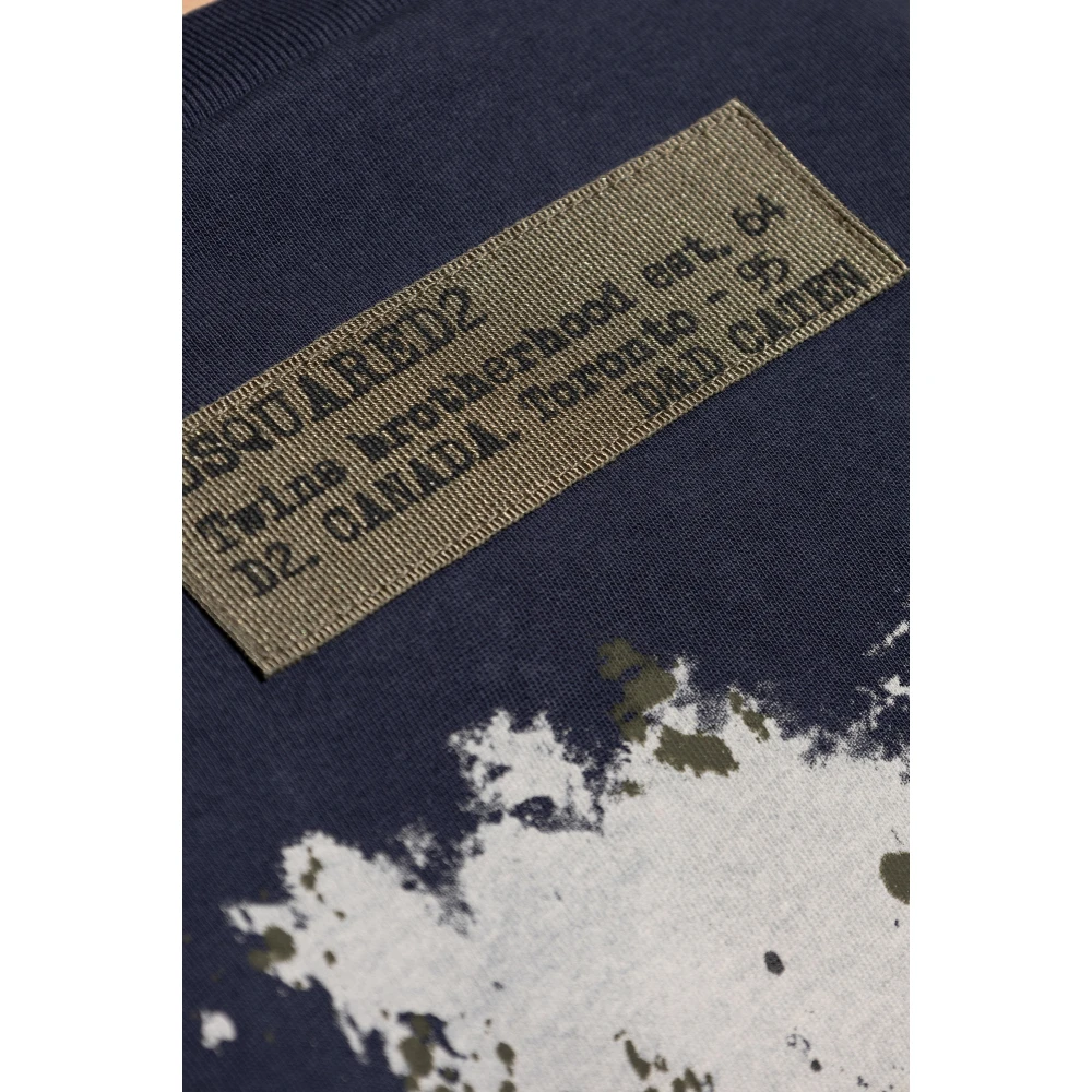 Dsquared2 T-shirt met print Blue Heren