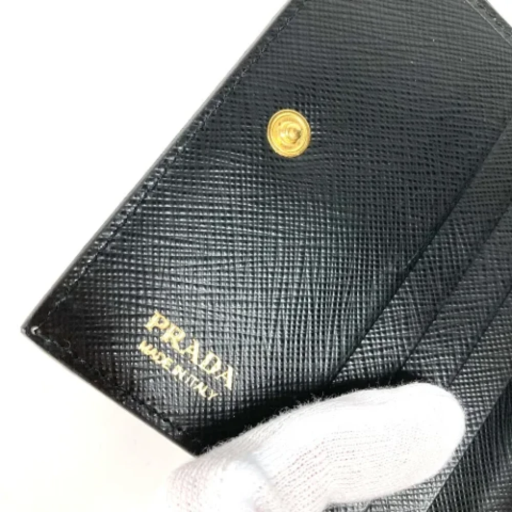 Prada Vintage Pre-owned Leather wallets Black Dames