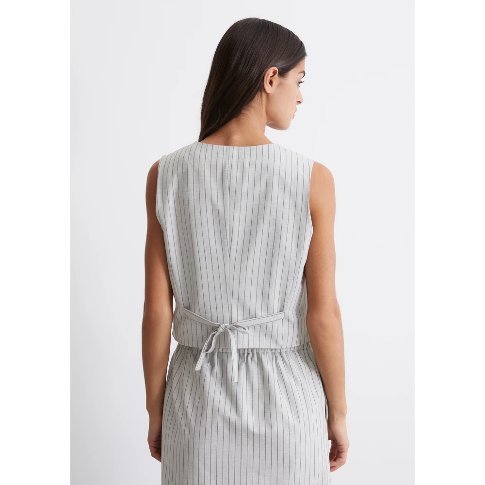 Marc O'Polo Pinstripe vest regular Gray Dames