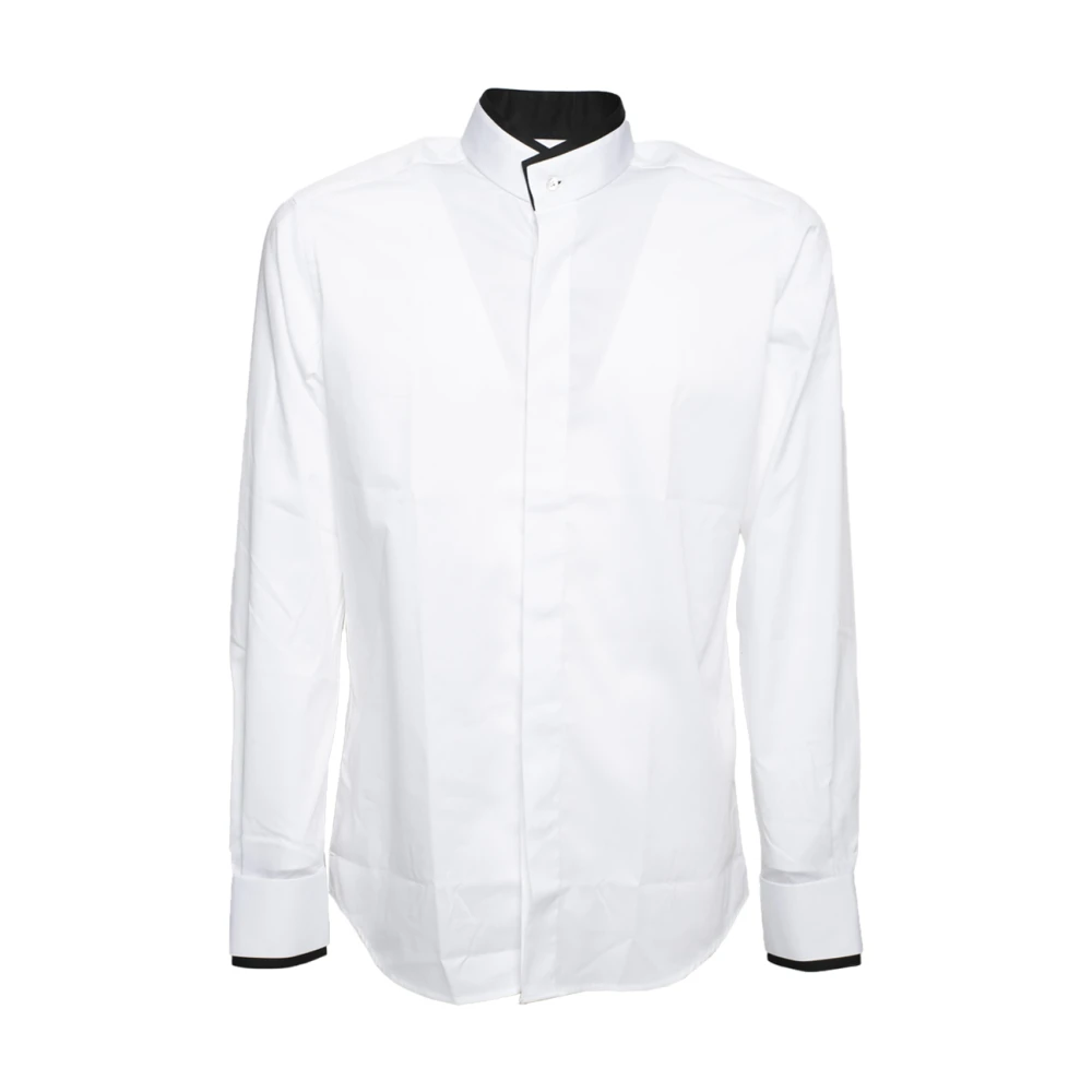 Karl Lagerfeld Contrast Kraag Shirt White Heren