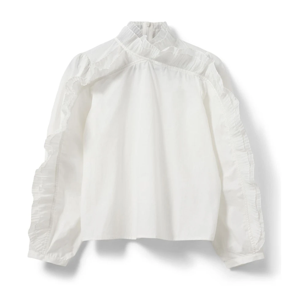Sofie Schnoor Elegante Witte Blouse met Ruchedetails White Dames