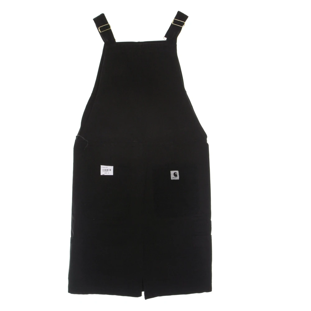 Carhartt Wip Women's Black Playsuits, Xs, Medley Dungaree Dress With Pockets