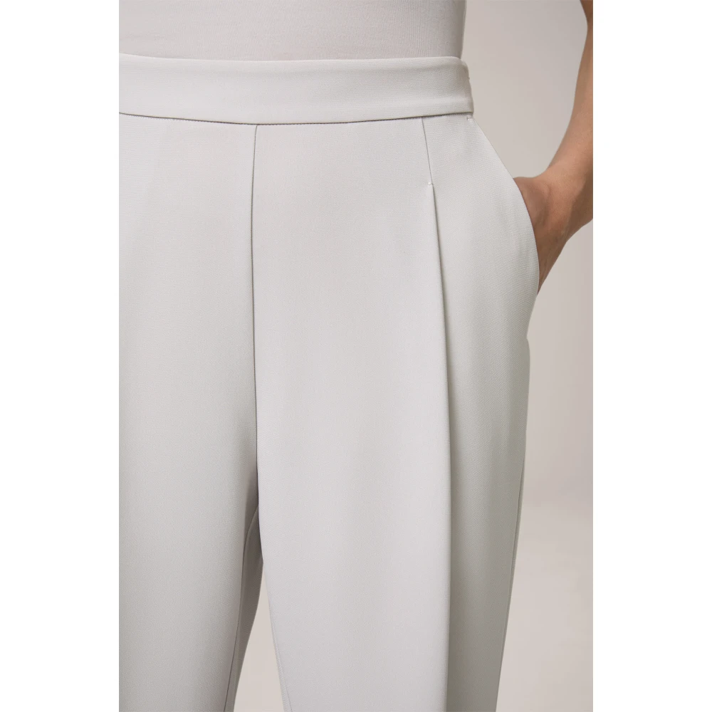 Windsor Slim Fit Crepe Plooi Broek Gray Dames