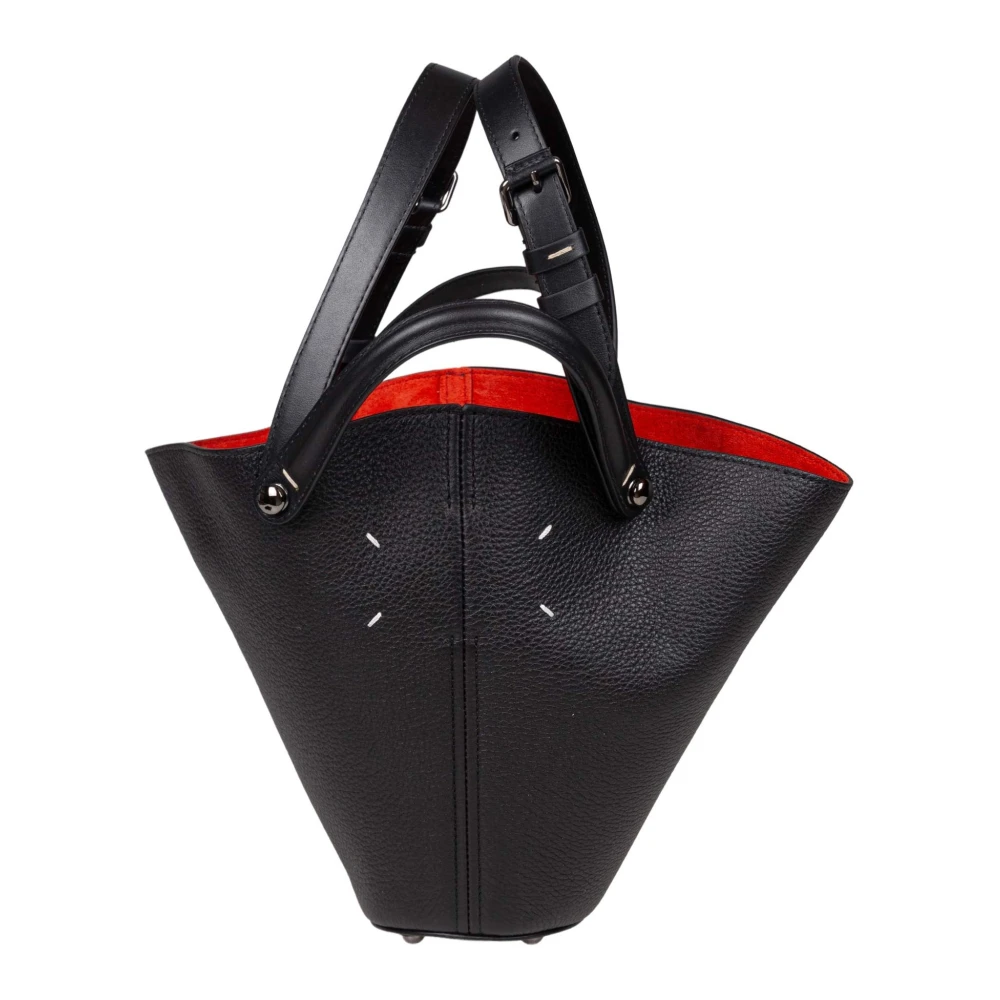Maison Margiela Women's Black Handbags, One Size, Leather Bucket Bag