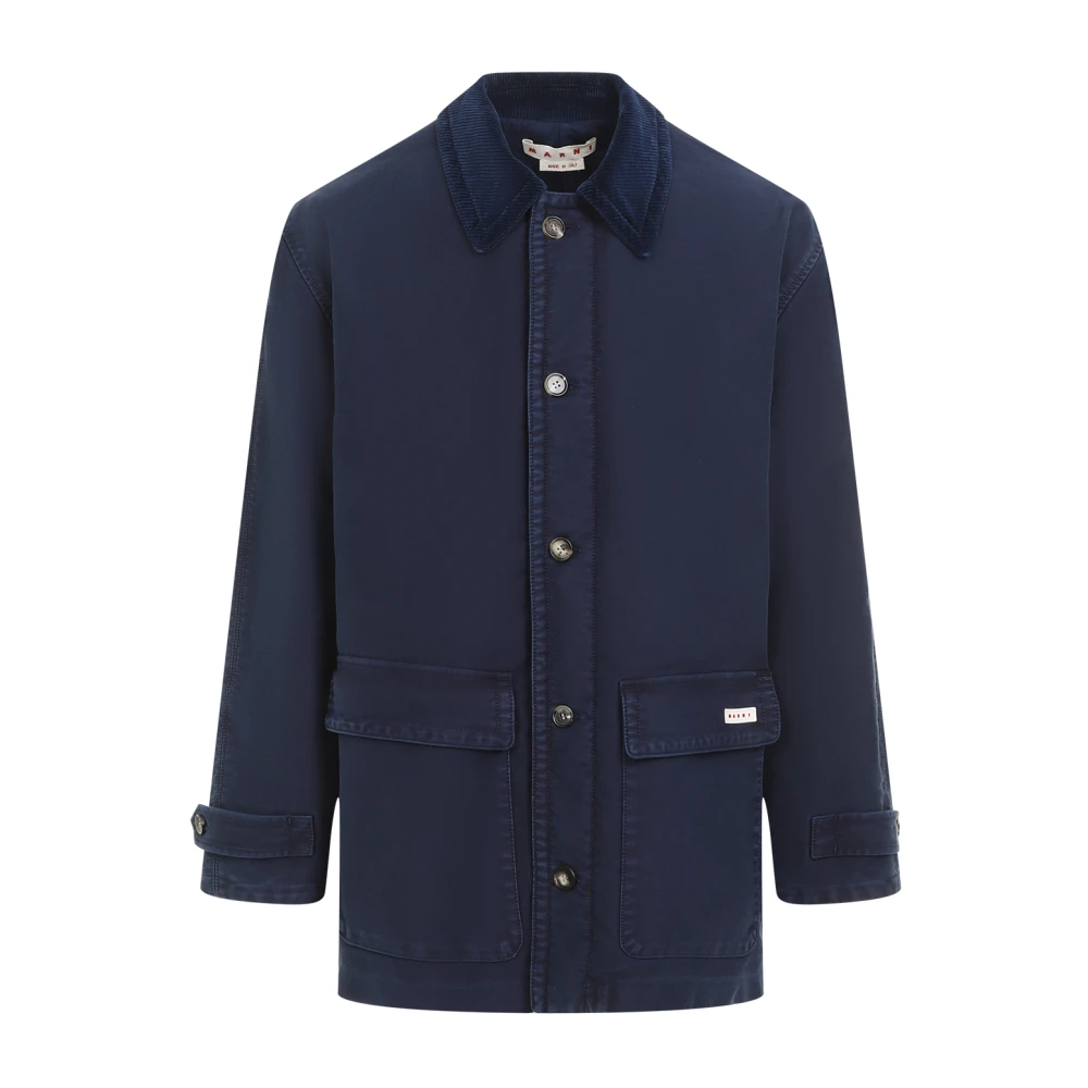 Marni Licht Marineblauwe Jas voor Stijlvolle Look Blue Heren