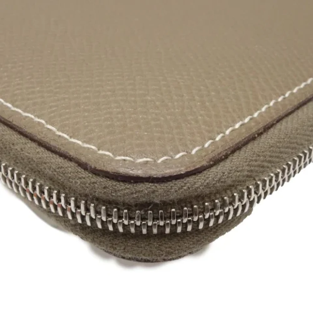 Hermès Vintage Pre-owned Leather wallets Gray Dames