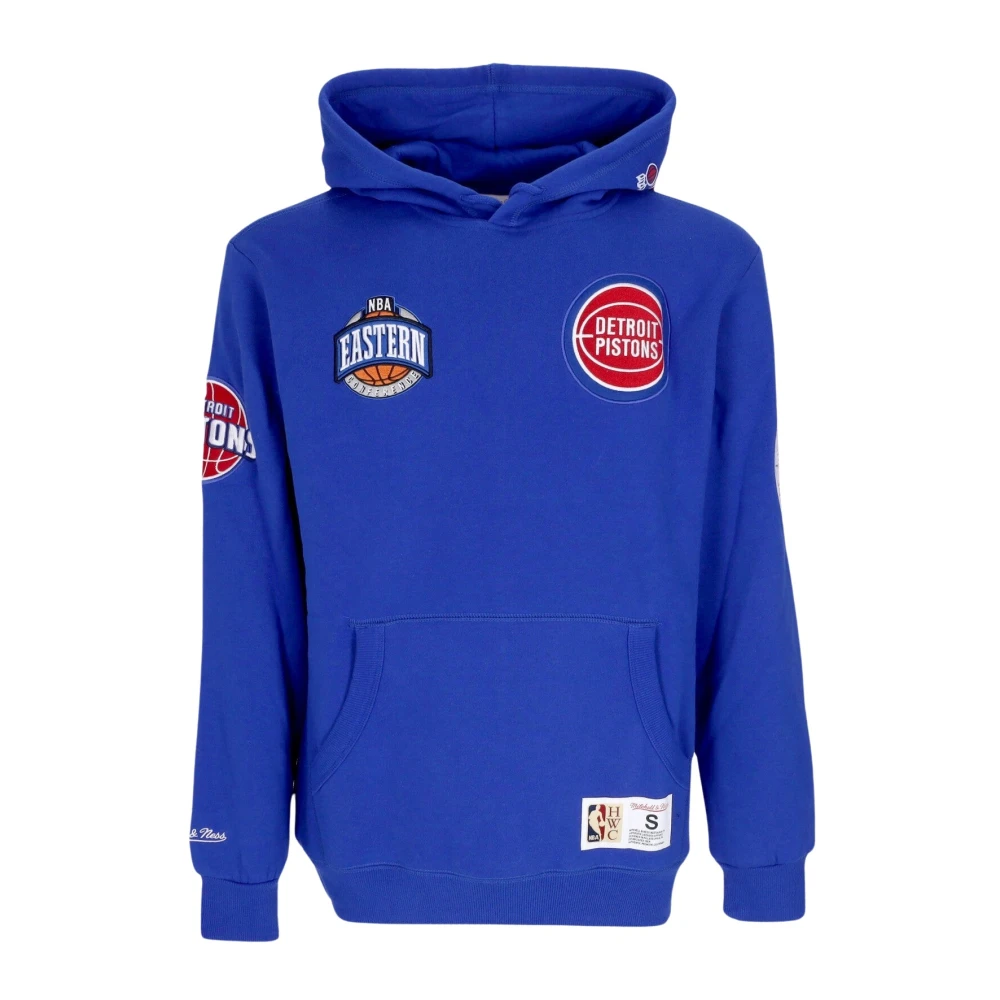 Mitchell & Ness Detroit Pistons NBA Hometown Fleece Hoodie Blue Heren