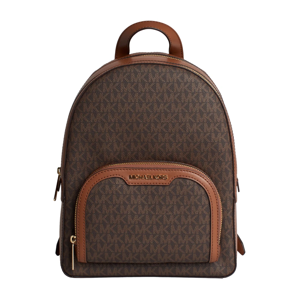 Michael Kors Women's Brown Jaycee Printed Canvas Backpack - Backpacks - One Size - Bags